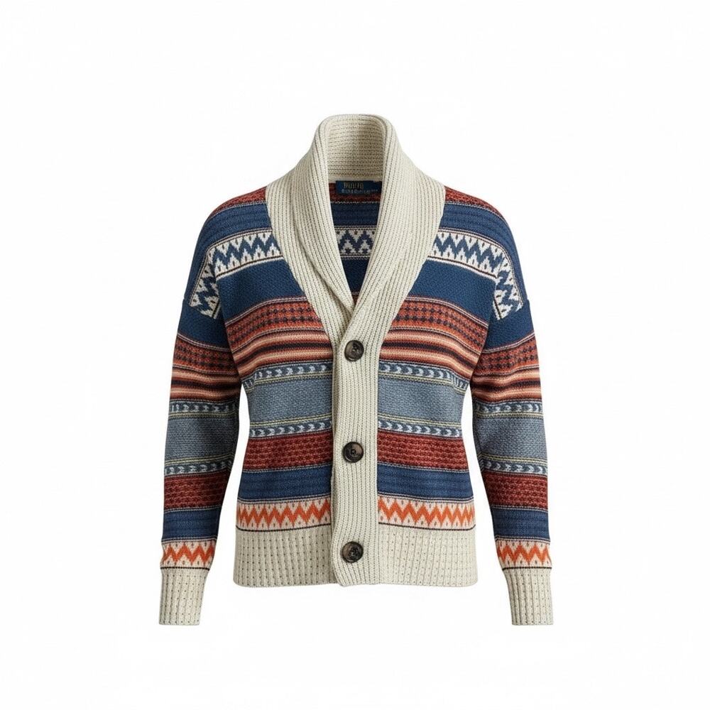 Xtaren Southwest Cardigan Sweater Womens M Wool Blend Multicolor Western Boho